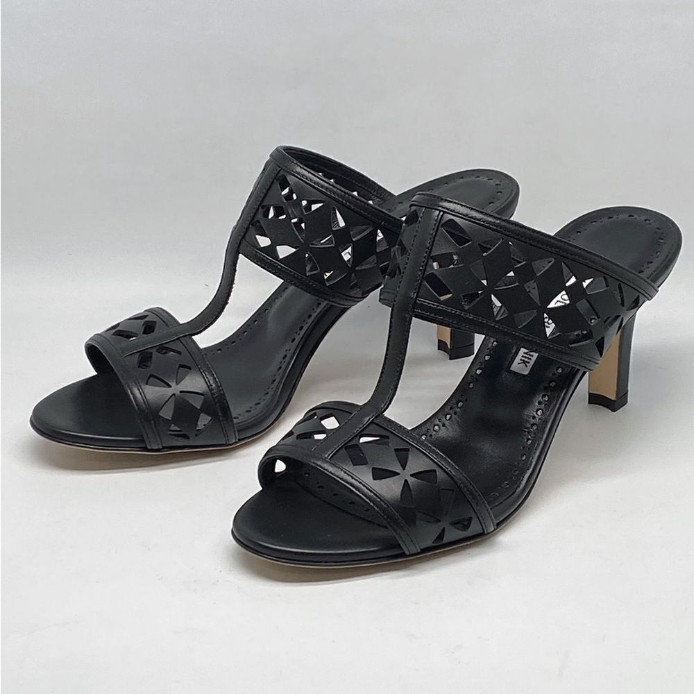 Manolo Blahnik Sophocles Perforated Mules